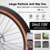 A24301 Mountain Bike 24 Inch Wheels, 21-Speed Mens Womens Trail Commuter City Mountain Bike