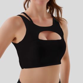Hollow Sports Bra (Option: black-M)