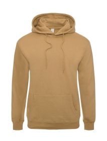 Fleece Pullover Hoodie (Color: Sand, size: M)