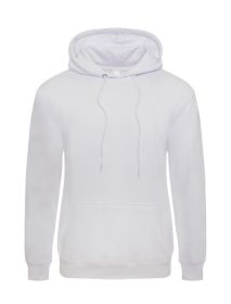 Fleece Pullover Hoodie (Color: White, size: 2XL)