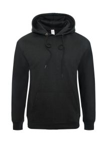 Fleece Pullover Hoodie (Color: Black, size: S)