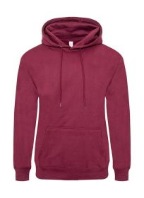 Fleece Pullover Hoodie (Color: Burgundy, size: S)