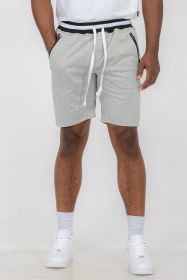 Weiv Mens French Terry Sweat Short (Color: Grey, size: 3XL)