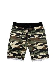 Weiv Raw Cut Sweat Shorts (Color: WOOD CAMO, size: XL)