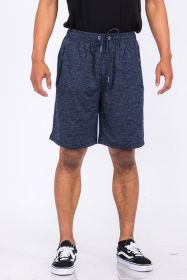 Weiv Marbled Active Running Shorts (Color: Navy, size: M)