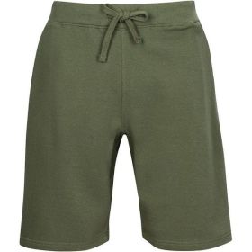 Fleece Sweat Shorts (Color: OLIVE, size: XL)