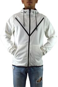 Weiv Men's Casual Full Zip Up Hoodie Sweatshirts (Color: Black, size: L)