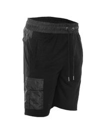 Weiv Heathered Light Weight Slub Shorts (Color: Black, size: 3XL)