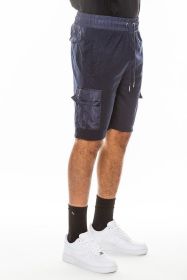 Weiv Heathered Light Weight Slub Shorts (Color: Navy, size: 3XL)