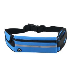 Adjustable Sports Waist Bag for Outdoor Running (Color: Blue, Type: Sports Supplies)