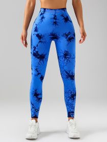 3 Pack Women's Scrunch Workout Leggings, High Waisted Butt Lifting Tie-dye V Back Waist Seamless Gym Yoga Leggings (Color: 3PACK1, size: S)