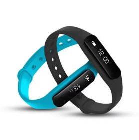 SmartFit Feather Lite Touch Screen Watch and 24/7 Activity Tracker + 1 Free Bonus Band (Color: Blue)
