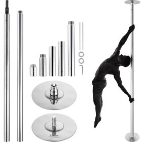 VEVOR Professional Dancing Pole (Steel Pipe Color: Silver, Length Range: 86-104 inches)