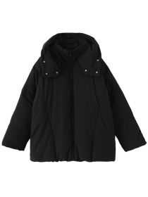 Casual Detachable Hooded 90 White Duck Down Jacket (Option: black-L)